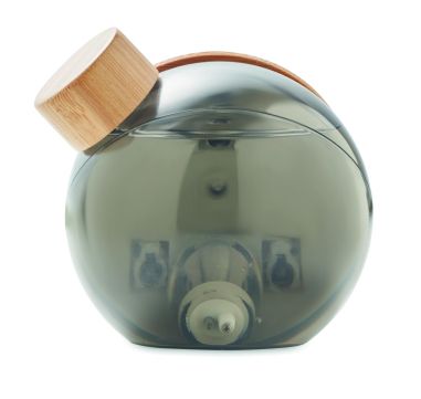 Reloj LCD de bambú con agua y sal