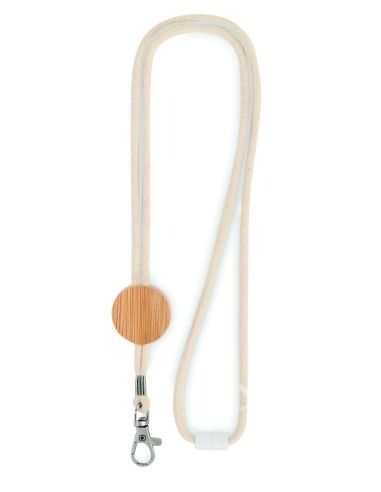 Lanyard algodón con mosquetón Ecológico...