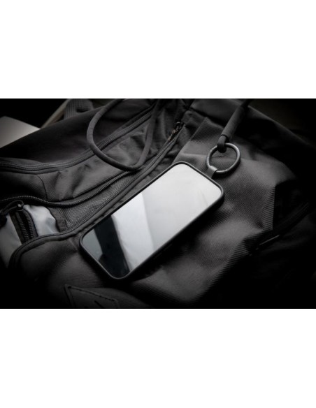 Lanyard personalizable ecológico con soporte para teléfono con tubo elástico "Tubyard"