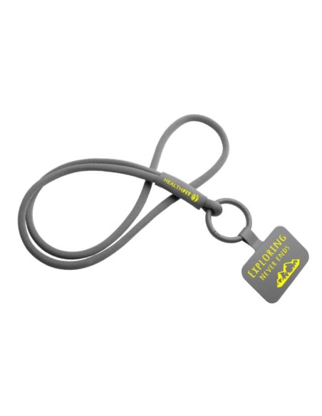 Lanyard personalizable ecológico con soporte para teléfono con tubo elástico "Tubyard"