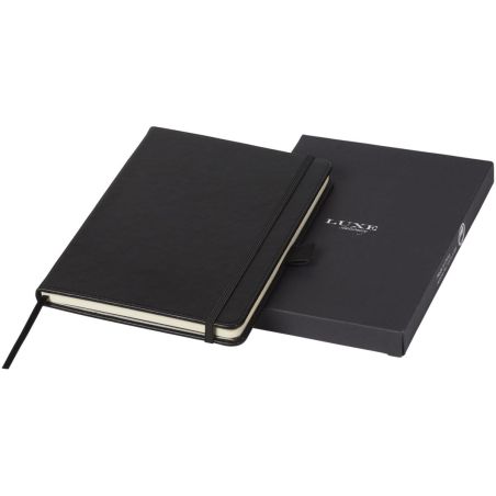 Libreta A5 imitación piel 80 hojas con caja