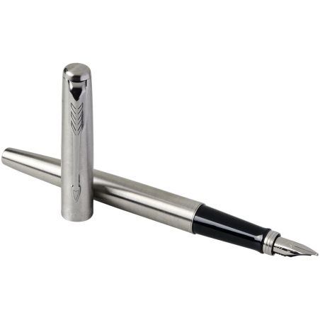Pluma Parker acero inoxidable tinta azul