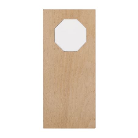 Placa trofeo madera y cristal octogonal