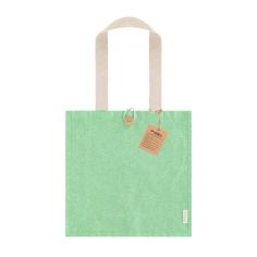 Bolsa algodón reciclado RPET 300g/m2 botón madera asas 10kg