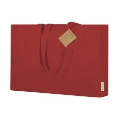 Bolsa algodón reciclado RPET 220g/m2 fuelle asas 70cm 10kg