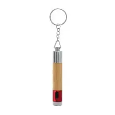 Bolígrafo bambú linterna LED capucha