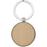 Llavero redondo madera haya zinc 4 cm - Imagen 2
