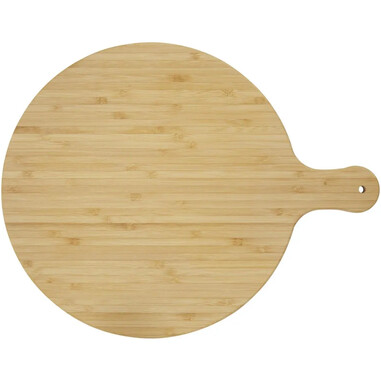 Tabla cortar bambú redonda 30,5 cm mango 8 cm