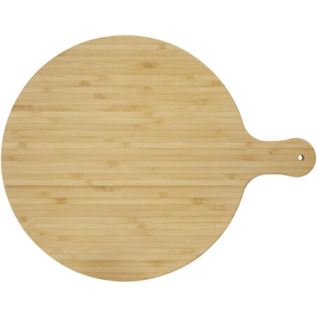 Tabla cortar bambú redonda 30,5 cm mango 8 cm
