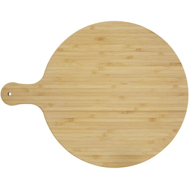 Tabla cortar bambú redonda 30,5 cm mango 8 cm