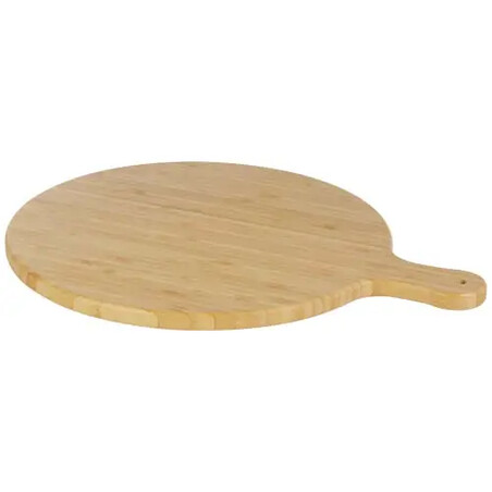 Tabla cortar bambú redonda 30,5 cm mango 8 cm