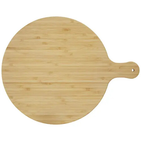 Tabla cortar bambú redonda 30,5 cm mango 8 cm