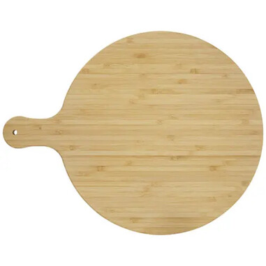 Tabla cortar bambú redonda 30,5 cm mango 8 cm