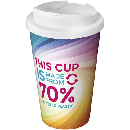 Vaso reciclado 350 ml antigoteo envolvente