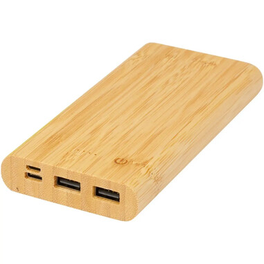 Batería externa bambú 10000 mAh 15,5 W