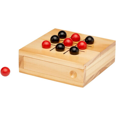 Tres en raya madera Strobus caja kraft 10 bolas FSC
