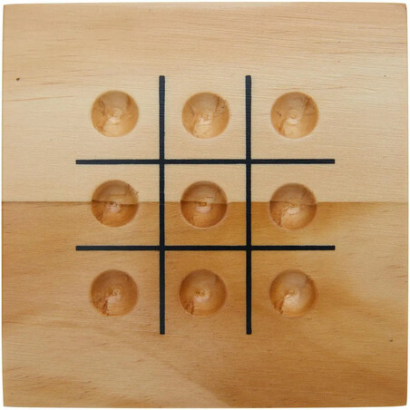 Tres en raya madera Strobus caja kraft 10 bolas FSC