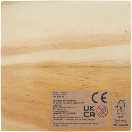 Tres en raya madera Strobus caja kraft 10 bolas FSC