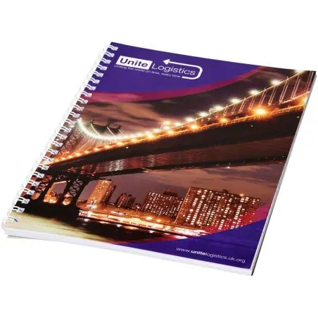 Cuaderno con espiral A5 con cubierta impresa Ecológico Personalizado 621291