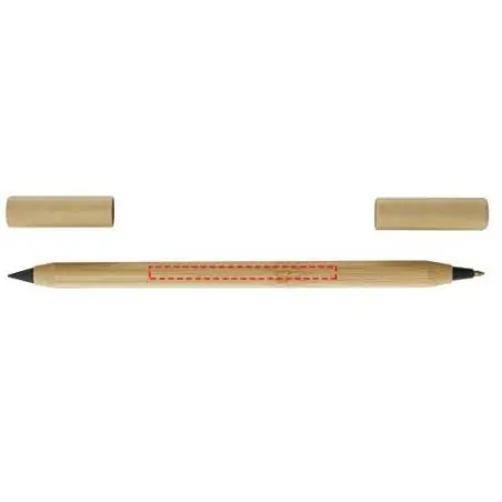 Set bolígrafos de bambú (tinta azul) Ecológico Personalizado 6107891