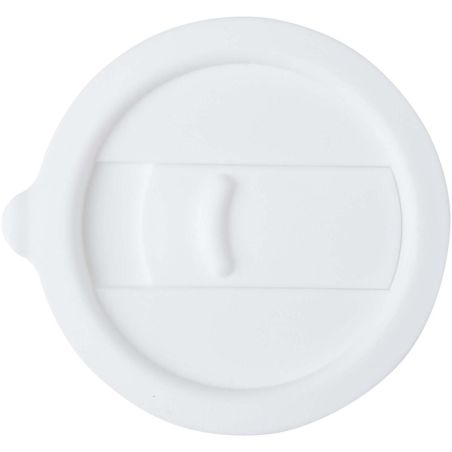 Vaso de cerámica de 330 ml con agarradero de silicona y tapa de plástico Ecológico Personalizado 6100808