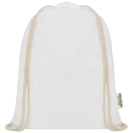 Bolsa con cordón de algodón reciclado GRS de 140 g/m² Ecológica Personalizada 6120735