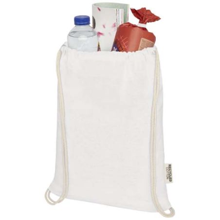 Bolsa con cordón de algodón reciclado GRS de 140 g/m² Ecológica Personalizada 6120735