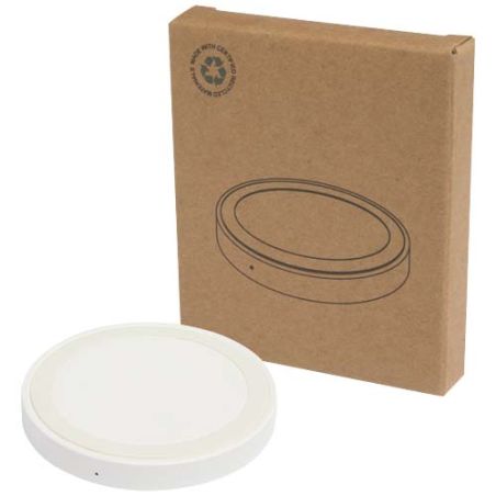 Base de carga inalámbrica de plástico reciclado de 15 W Ecológica Personalizada 6124434