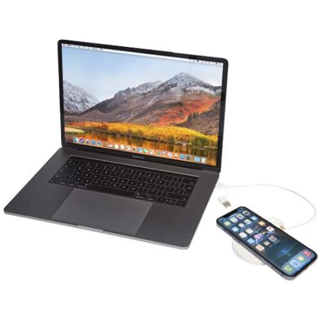 Base de carga inalámbrica de plástico reciclado de 15 W Ecológica Personalizada 6124434