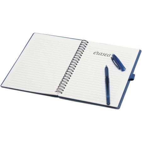 Set de libreta A5 de tapa dura y bolígrafo reutilizables (tinta negra) Ecológica Personalizada 6107986