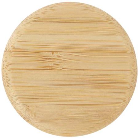 Botella de cristal de 500 ml con asa de silicona y tapa de bambú Ecológica Personalizada 6100853