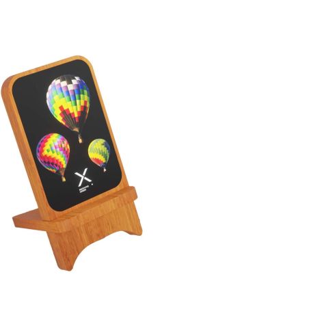 Cargador inalámbrico de madera de 15 W luminoso Ecológico Personalizado 62PX062