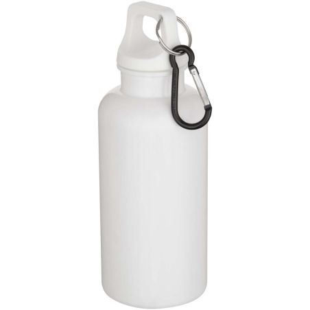 Botella de 400 ml de color liso de plástico reciclado con certificado RCS y mosquetón Ecológica Personalizada 6100863