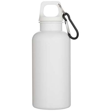 Botella de 400 ml de color liso de plástico reciclado con certificado RCS y mosquetón Ecológica Personalizada 6100863