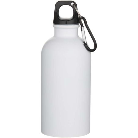 Botella de 400 ml de acero inoxidable mate con certificado RCS de una sola pared con mosquetón Ecológica Personalizada 6100871