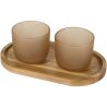 Set de bandeja de madera y vasos de vidrio acabado mate Ecológico Personalizado 6126402 - Imagen 1