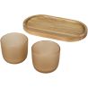 Set de bandeja de madera y vasos de vidrio acabado mate Ecológico Personalizado 6126402 - Imagen 3