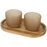 Set de bandeja de madera y vasos de vidrio acabado mate Ecológico Personalizado 6126402 - Imagen 5