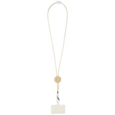 Lanyard para smartphone con detalles de bambú...
