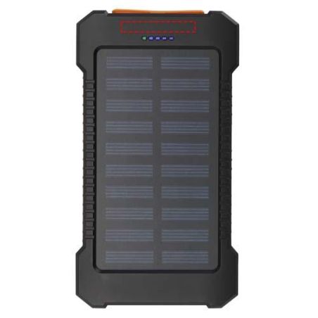 Batería externa solar de 5000 mAh y 10 W de plástico reciclado robusto con linterna incorporada Ecológica Personalizada 6124471