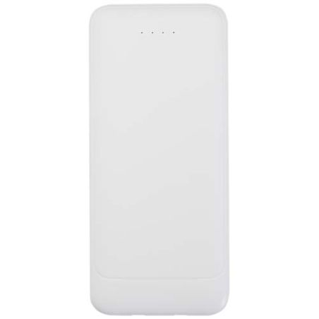 Batería externa de plástico reciclado de 10 000 mAh y 10 W con 2 cables integrados Ecológica Personalizada 6124459