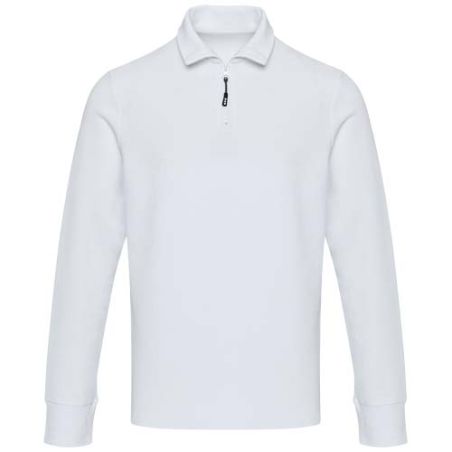 Polo unisex de manga larga y media cremallera Ecológico Personalizado 639551