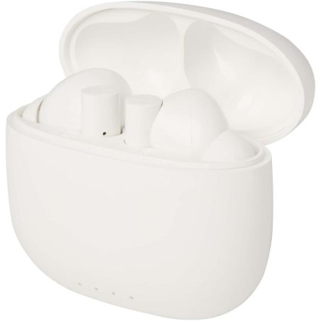 Auriculares True Wireless Bluetooth® de plástico reciclado con almohadillas de silicona Ecológica Personalizada 6124482