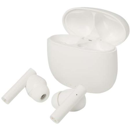 Auriculares True Wireless Bluetooth® de plástico reciclado con almohadillas de silicona Ecológica Personalizada 6124482