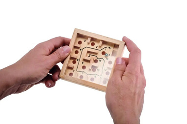 Juego laberinto madera de pino