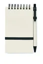 Libreta A6 cartón leche reciclado espiral bolígrafo juego - Imagen 3
