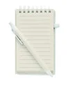 Libreta A6 cartón leche reciclado espiral bolígrafo juego - Imagen 9