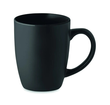 Taza cerámica negra mate 290 ml láser