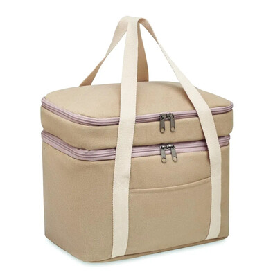 Bolsa nevera canvas 320 g/m² doble compartimento