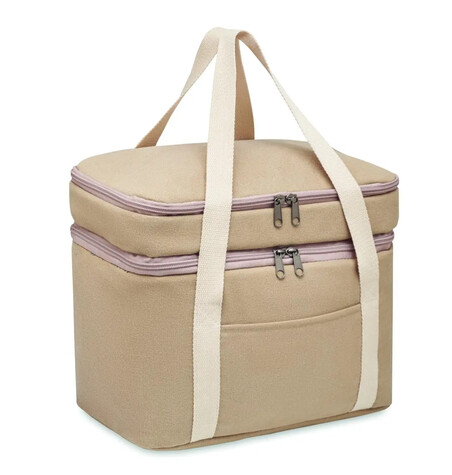 Bolsa nevera canvas 320 g/m² doble compartimento